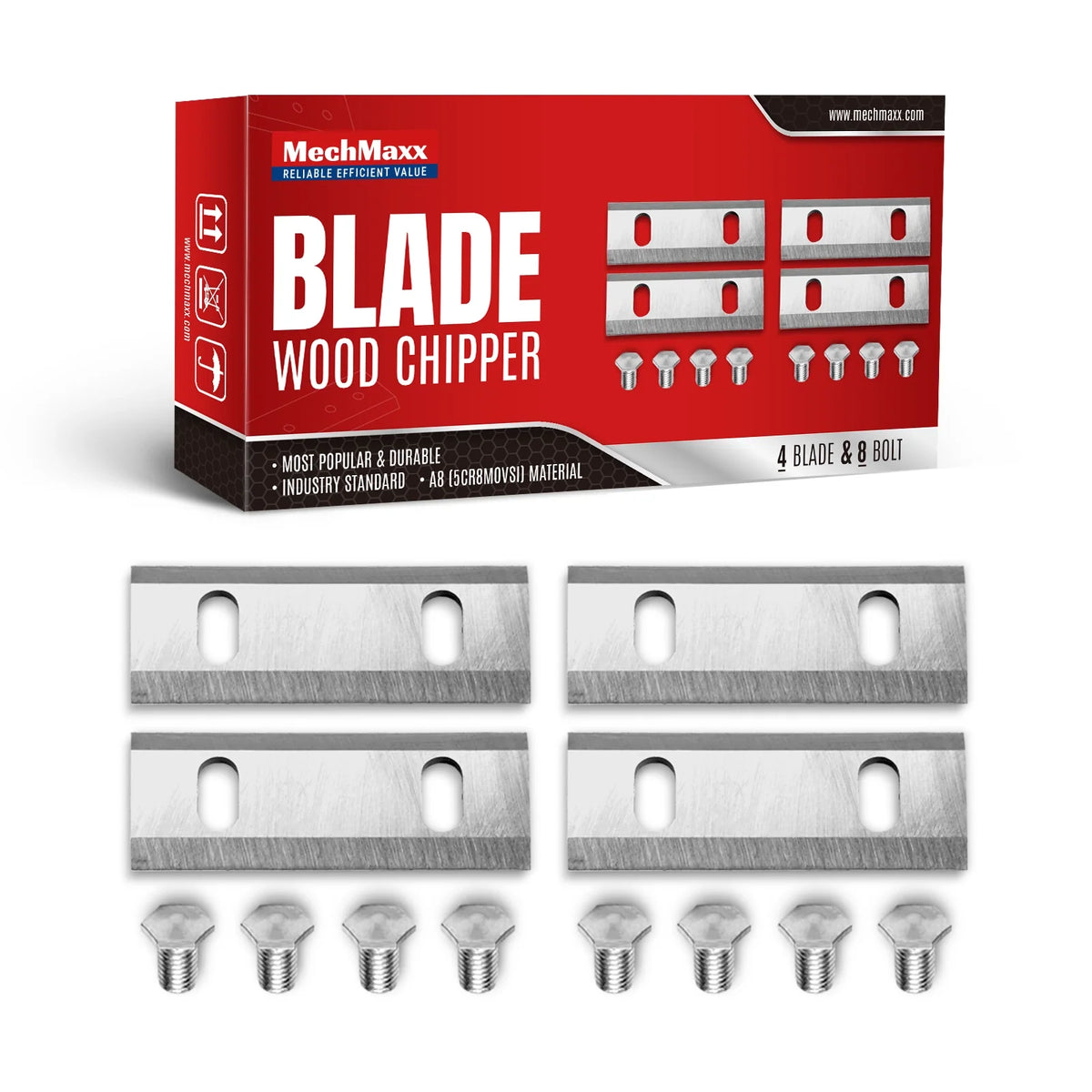 ( 1 Pack / 4 Pcs ) Blade for Wood Chipper GC75 (SKU: 110900）